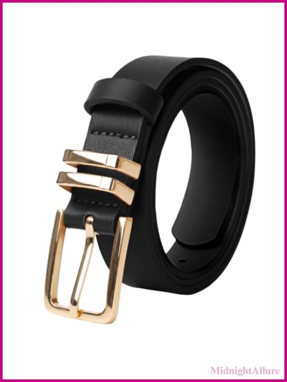 Skinny PU Leather Belt Solid Pin Buckle for Jeans Pants